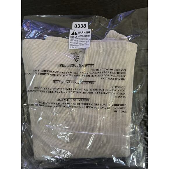 Old Navy Women's Wish Bone/ Cream Snug Crop Tank Top Casual Chic Athleisure LG - Picture 11 of 11